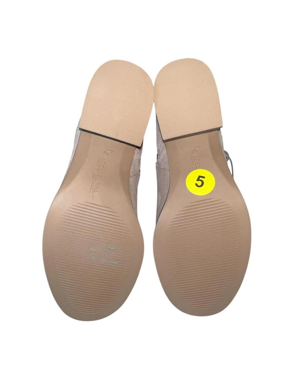 New Clarks Cloudsteppers Breeze Cross Taupe Faux Fur Lined Mules Slippers 5.5 - Picture 7 of 8